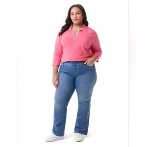 Gloria Vanderbilt Swan Series Women's Plus Pull On Bootcut Jeans, Sizes 18W